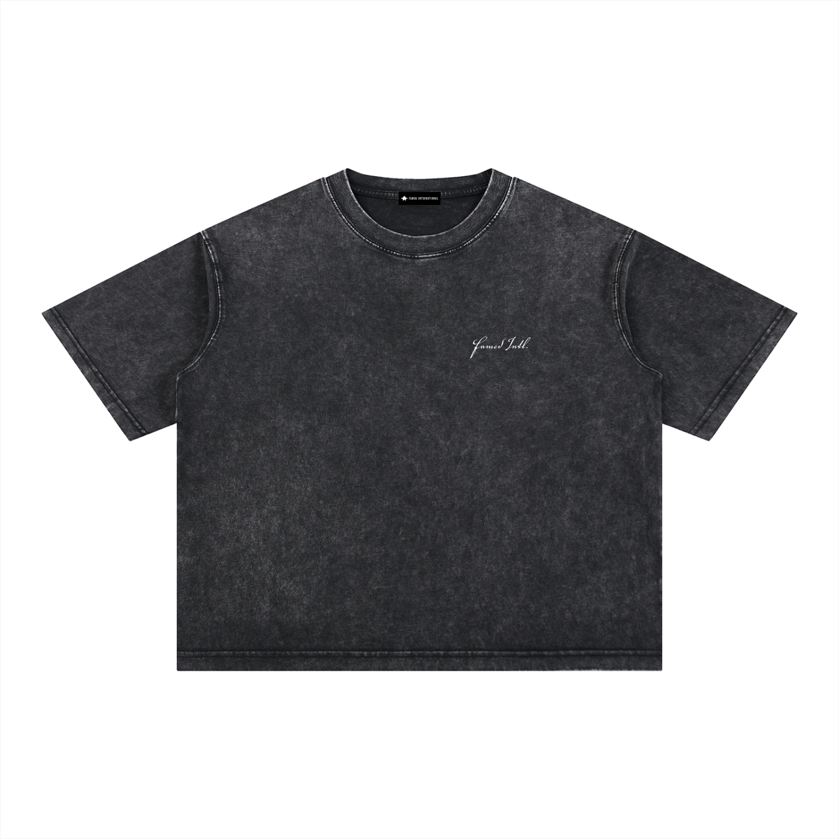 Mineral Wash Boxy Tee Black
