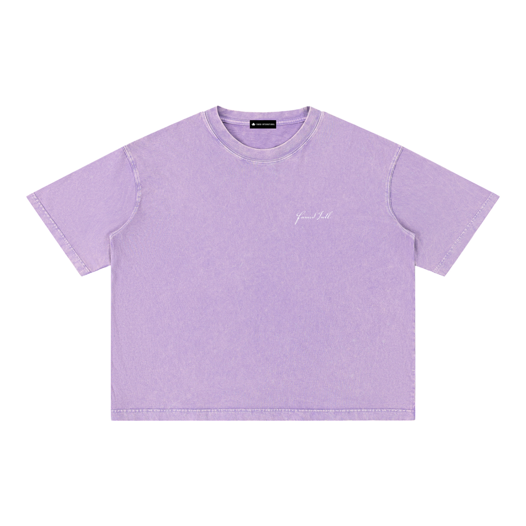Mineral Wash Boxy Tee Purple