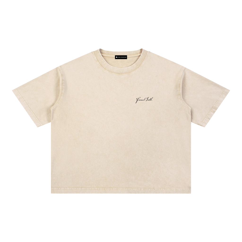 Mineral Wash Boxy Tee Apricot