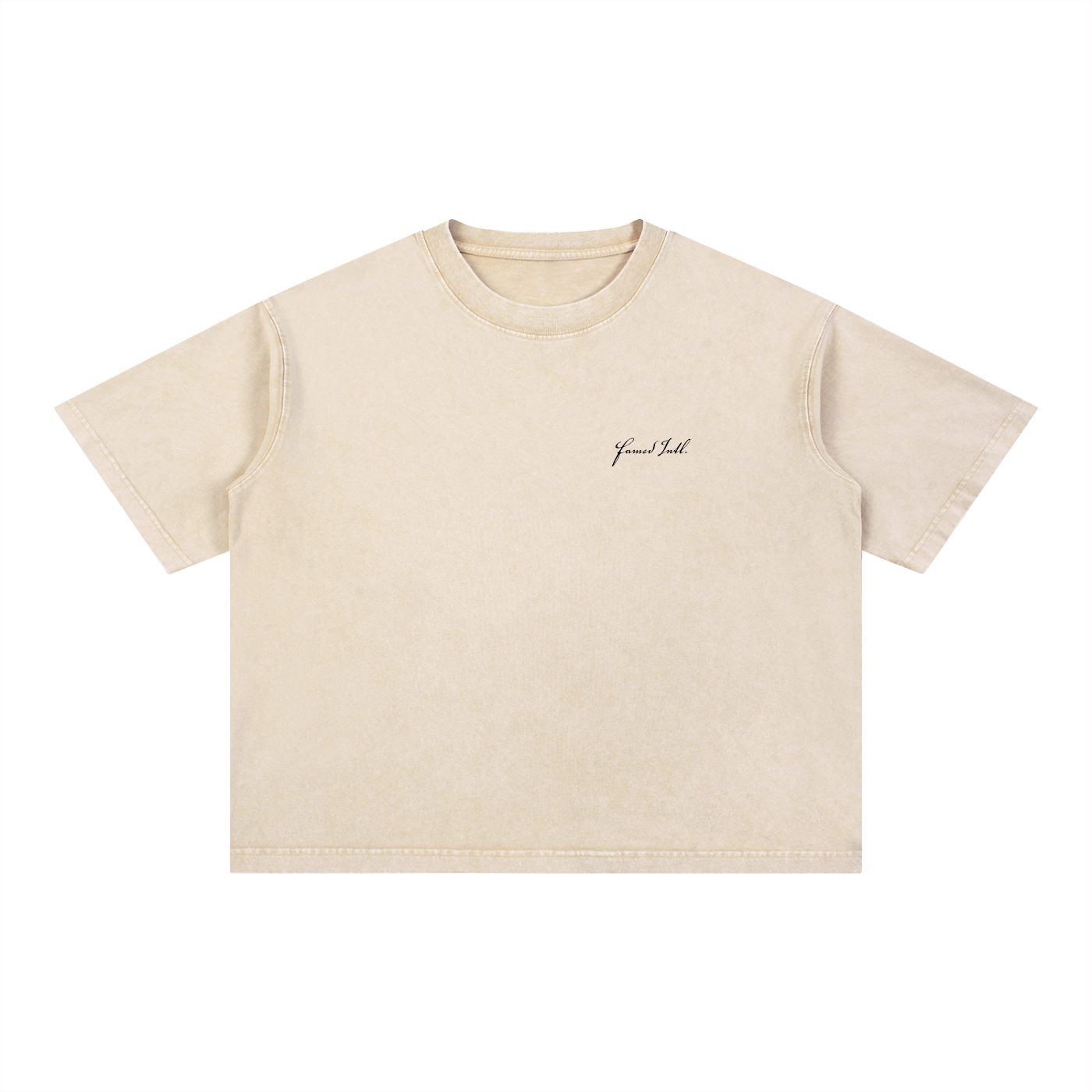 Mineral Wash Boxy Tee Apricot