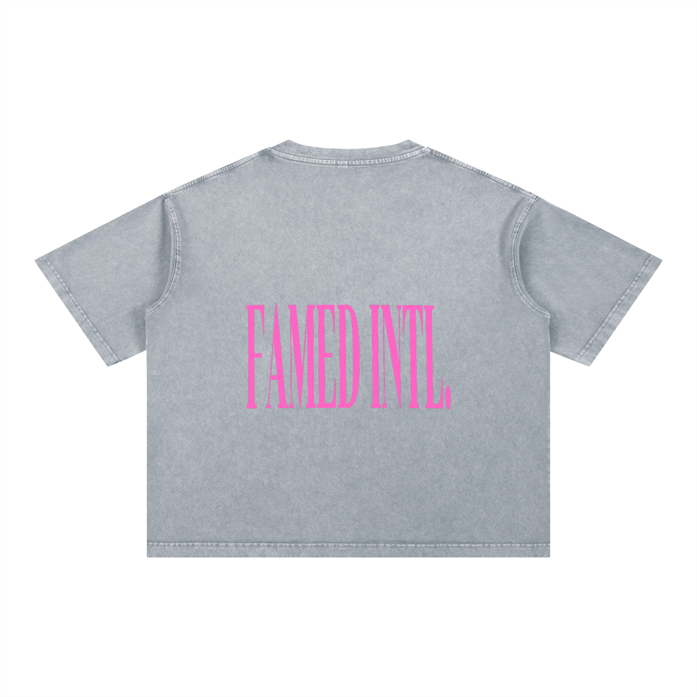 Mineral Wash Boxy Tee Grey