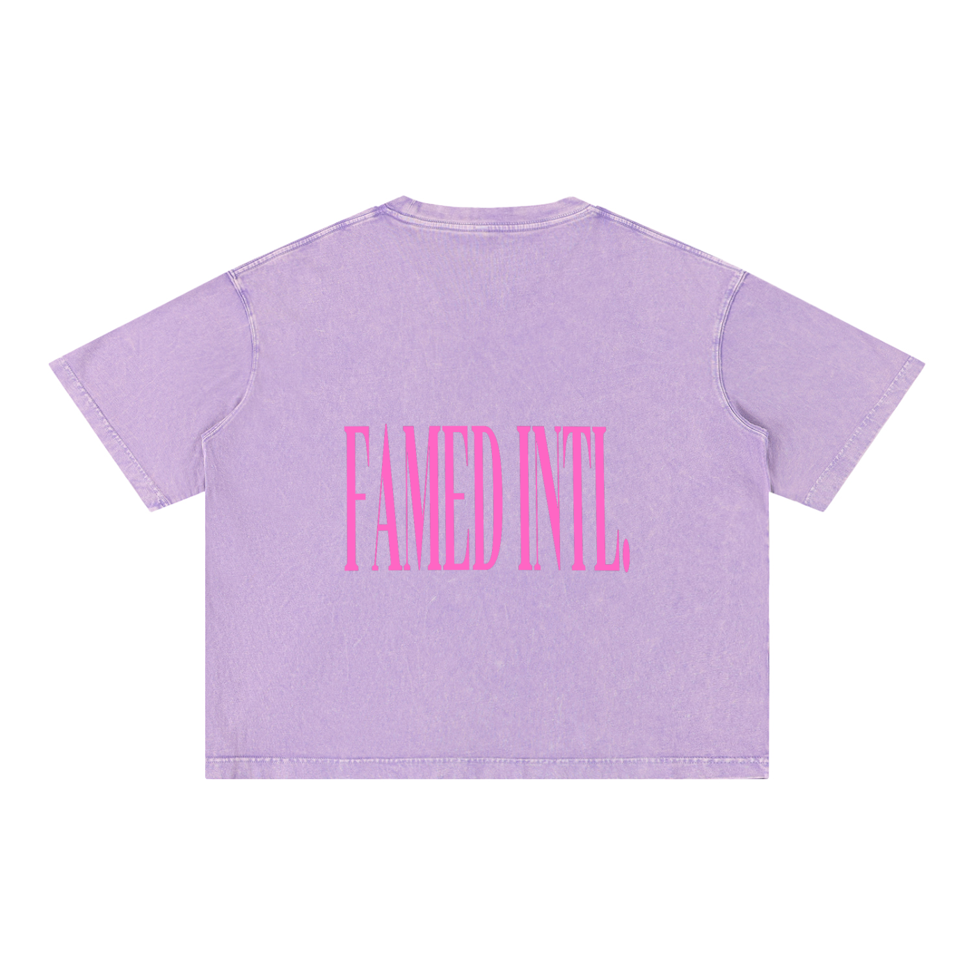 Mineral Wash Boxy Tee Purple