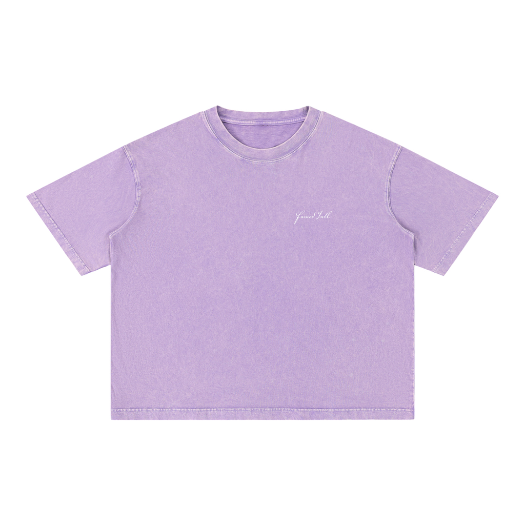 Mineral Wash Boxy Tee Purple