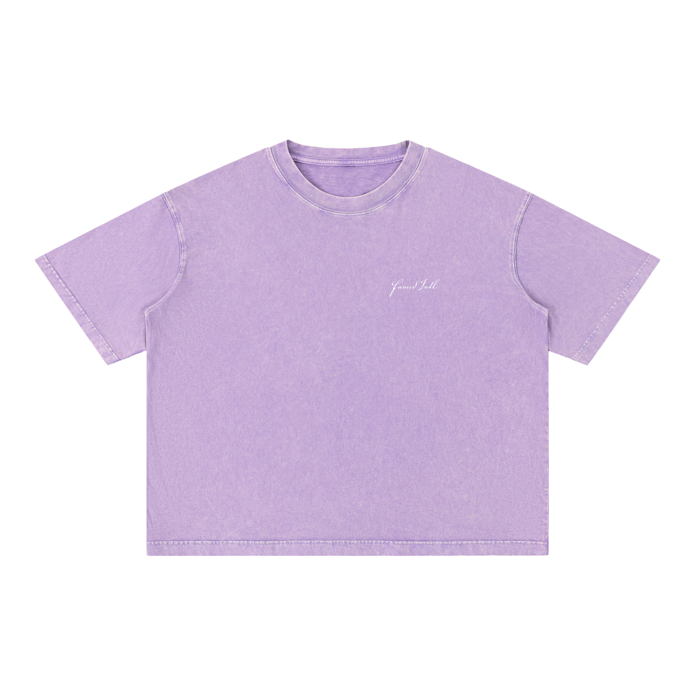 Mineral Wash Boxy Tee Purple