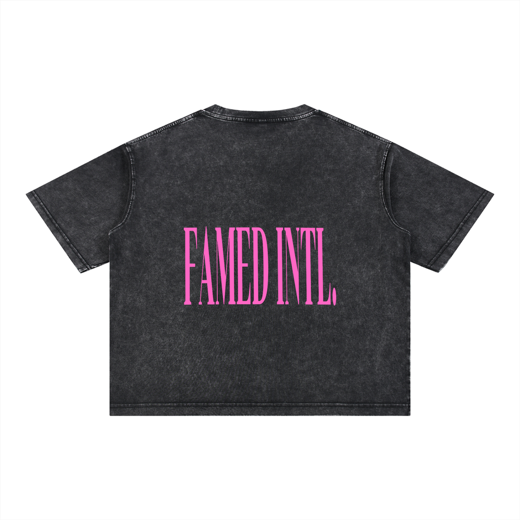 Mineral Wash Boxy Tee Black