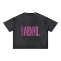 Mineral Wash Boxy Tee Black