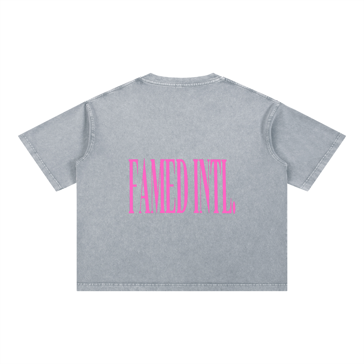 Mineral Wash Boxy Tee Grey