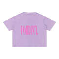 Mineral Wash Boxy Tee Purple