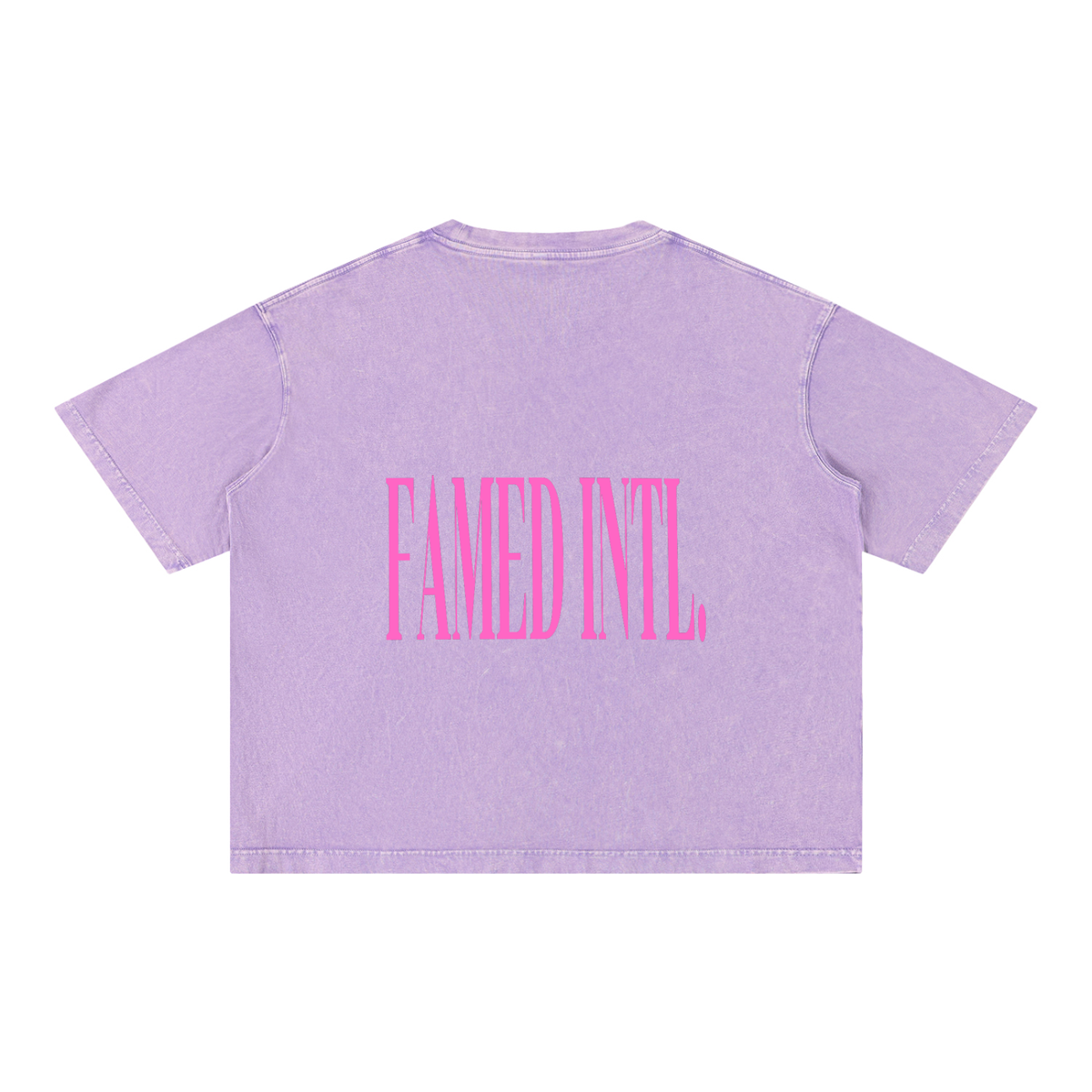 Mineral Wash Boxy Tee Purple