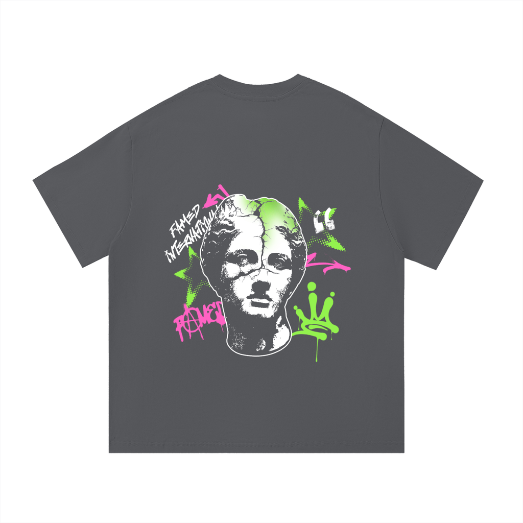 Painted Face Tee Grey